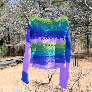 New Sweater/jumper crochet knit sleeves colors of the year osfm med